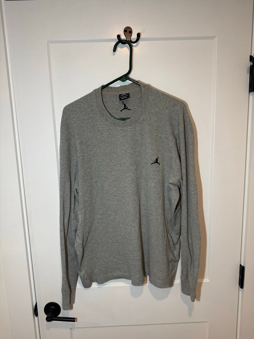 Nike Air Jordan Thermal Waffle Knit Pullover Shirt. Jumpman Athletic Wear. XL